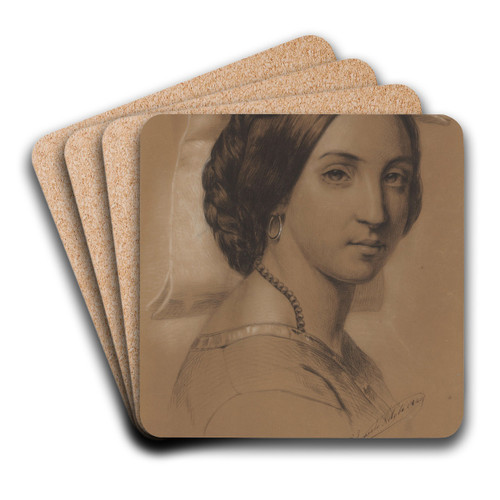 Italiaanse vrouw by August Alleb Art Drink Coaster set Italiaanse vrouw by August Alleb Art Drink Coaster set