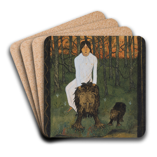 The Fairy-Tale I by Hugo Simberg Art Drink Coaster set