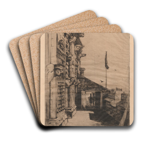 The Gargoyles: Stirling Castle by David Young Cameron Art Drink Coaster set