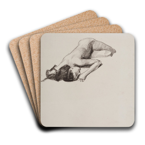 A study for the figure of St. Barbara by Jzef Mehoffer Art Drink Coaster set
