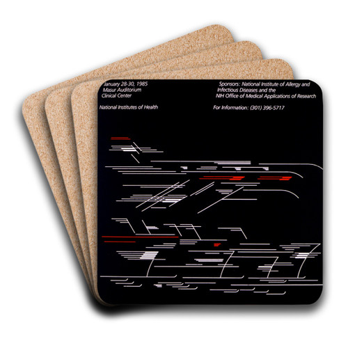 Travelers' diarrhea by National Institutes of Health Art Drink Coaster set