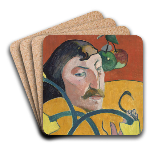 Self-Portrait by Paul Gauguin Art Drink Coaster set