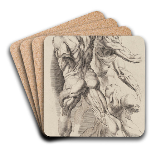 Study of Two Naked Men by Peter Paul Rubens Art Drink Coaster set