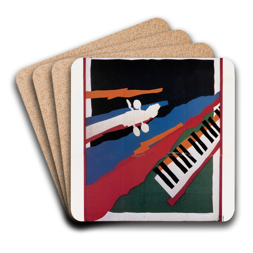New York Philomusica by U.S. Information Agency Art Drink Coaster set