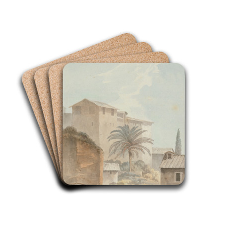 On Mt. Palatine by John Warwick Smith Drink Coasters - set of 4 On Mt. Palatine by John Warwick Smith Drink Coasters - set of 4