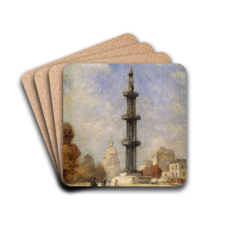 Le puits artsien de Grenelle, (place de Breteuil) by Stanislas Lpine Drink Coasters - set of 4