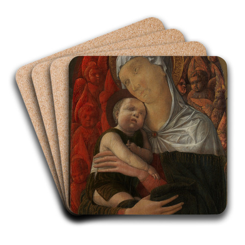 Madonna and Child with Seraphim and Cherubim by Andrea Mantegna Art Drink Coaster set