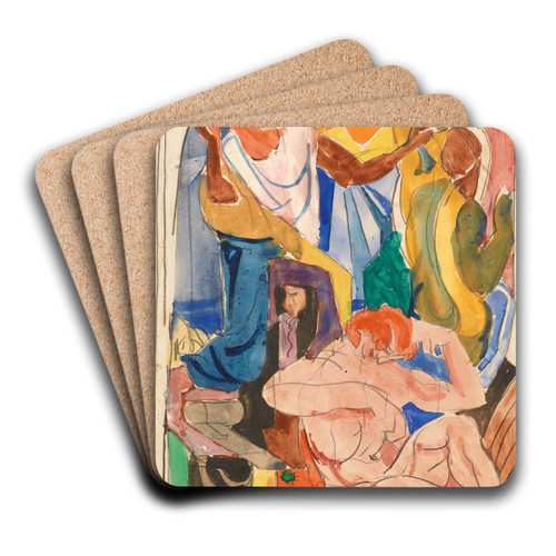 Study for MuralDecoration by James Henry Daugherty Art Drink Coaster set