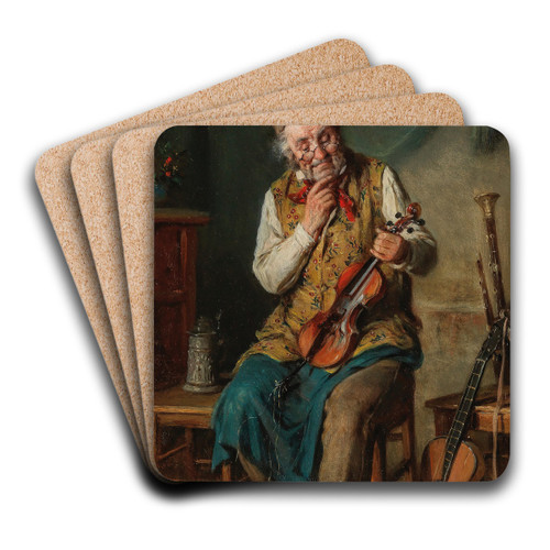 Geigenbauer by Hermann Kern Art Drink Coaster set Geigenbauer by Hermann Kern Art Drink Coaster set