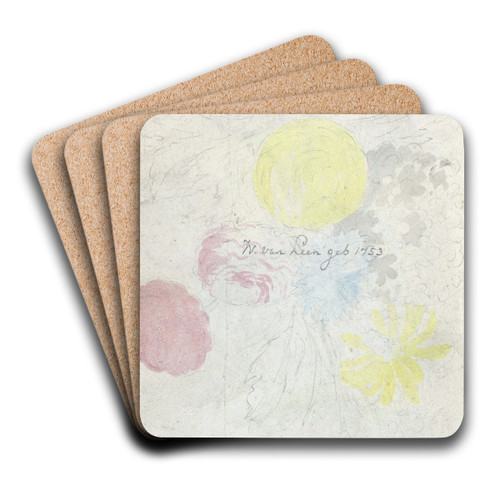 Schets van een boeket by Willem van Leen Art Drink Coaster set