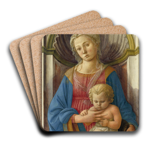 Madonna and Child by Filippino Lippi Art Drink Coaster set