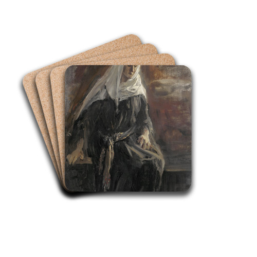 Zittende vrouw, waarschijnlijk Michal by Jozef Israls Drink Coasters - set of 4 Zittende vrouw, waarschijnlijk Michal by Jozef Israls Drink Coasters - set of 4