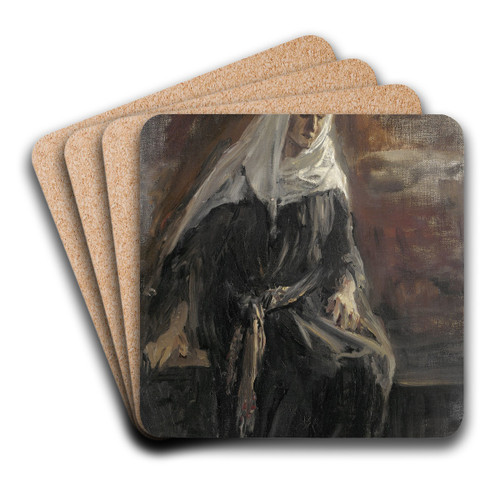 Zittende vrouw, waarschijnlijk Michal by Jozef Israls Art Drink Coaster set Zittende vrouw, waarschijnlijk Michal by Jozef Israls Art Drink Coaster set
