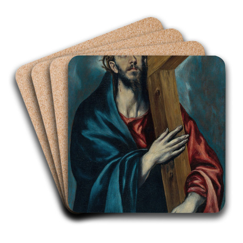 Christ Carrying the Cross by El Greco (Domenikos Theotokopoulos) Art Drink Coaster set