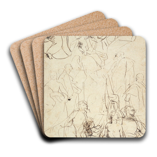 The Virgin Adored by Saints by Peter Paul Rubens Art Drink Coaster set