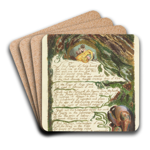 The song of Los. Lambeth Pl.6 by William Blake Art Drink Coaster set