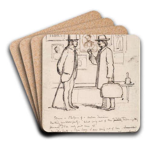 Departure for the Country by Sir John Everett Millais Art Drink Coaster set Departure for the Country by Sir John Everett Millais Art Drink Coaster set