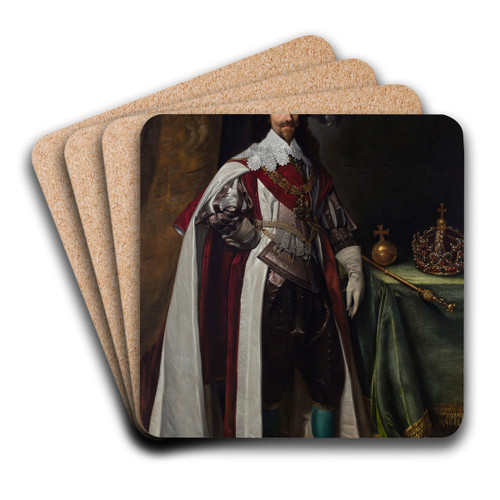 Charles I by Daniel Mytens Art Drink Coaster set Charles I by Daniel Mytens Art Drink Coaster set