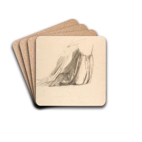 Drapery Study for Sainte Clotilde by Isidore Pils Drink Coasters - set of 4 Drapery Study for Sainte Clotilde by Isidore Pils Drink Coasters - set of 4