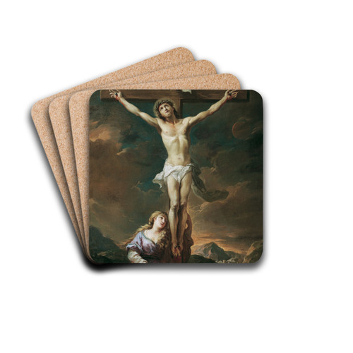 Kruzifixus Mit Maria Magdalena by Martino Altomonte Drink Coasters - set of 4