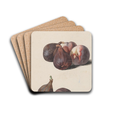 Feigen und Pfirsiche by Leopold Zinngger Drink Coasters - set of 4