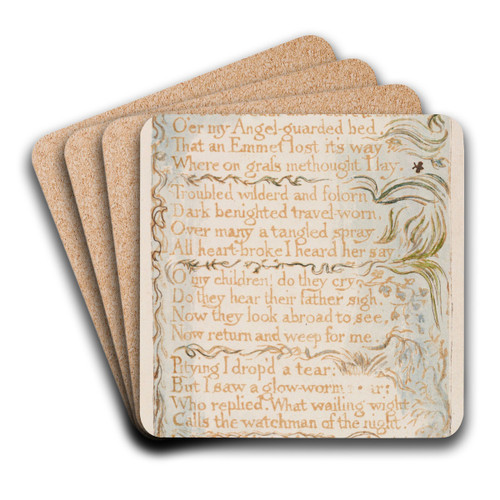 Pl. 15 - A Dream by William Blake Art Drink Coaster set