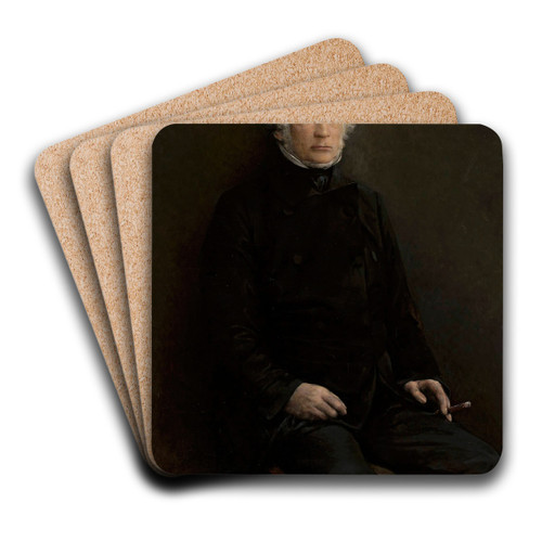 Portrait of Adam Mickiewicz by Henryk Pitkowski Art Drink Coaster set