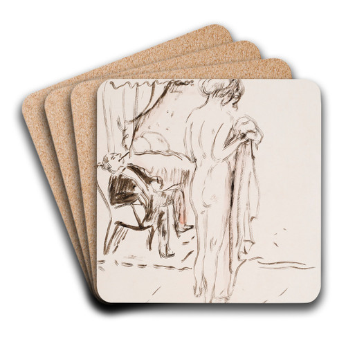 Nu debout by Pierre Bonnard Art Drink Coaster set
