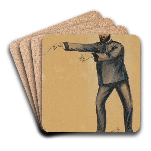 John Philip Sousa by George Frederick Scotson-Clark Art Drink Coaster set