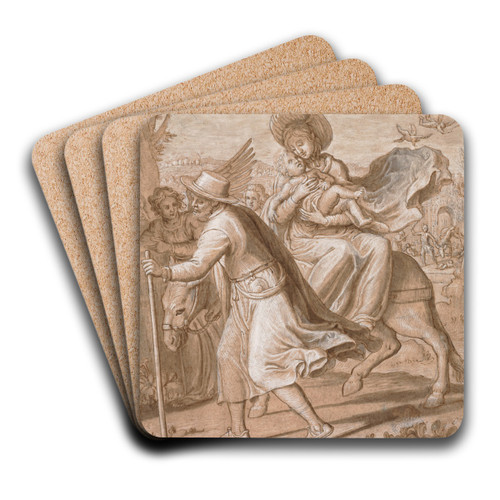 The Flight into Egypt by Gregorio Pagani Art Drink Coaster set