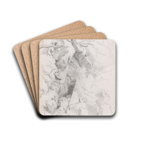 Conway Falls by Hans Gude Drink Coasters - set of 4
