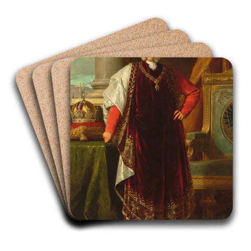 Kaiser Franz Joseph by Eduard Lebiedzki Art Drink Coaster set