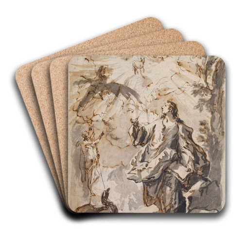 Vision des Evangelisten Johannes by Anton Kern Art Drink Coaster set