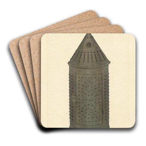 Pierced Tin Lantern by Francis Bruner Art Drink Coaster set