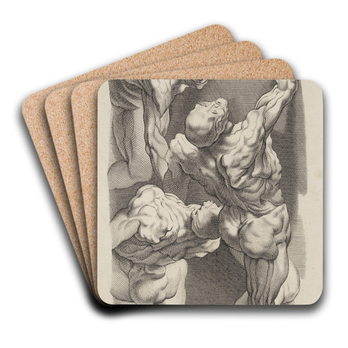 Study of Three Naked Men by Peter Paul Rubens Art Drink Coaster set
