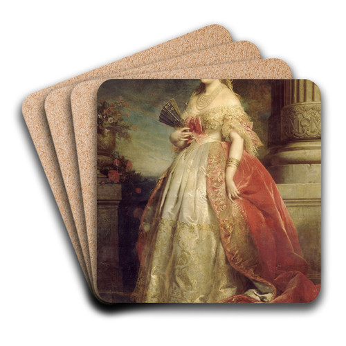 Portrait of the Princess Mathilde by douard-Louis Dubufe Art Drink Coaster set Portrait of the Princess Mathilde by douard-Louis Dubufe Art Drink Coaster set