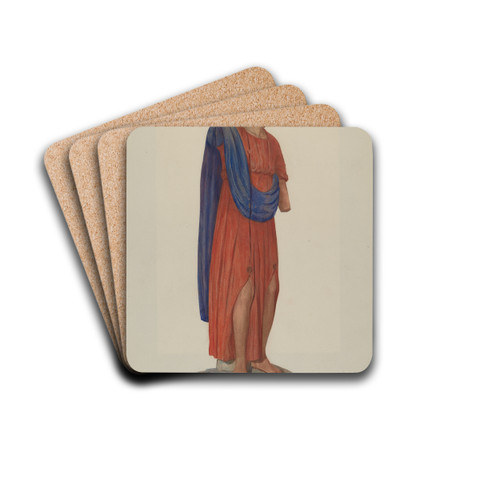 Wooden Figure by Carl Strehlau Drink Coasters - set of 4 Wooden Figure by Carl Strehlau Drink Coasters - set of 4