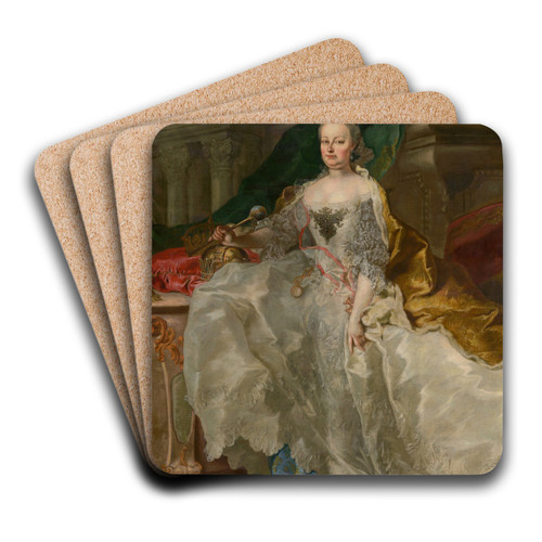 Portrait Of Empress Maria Theresa by Franz Anton Palko Art Drink Coaster set