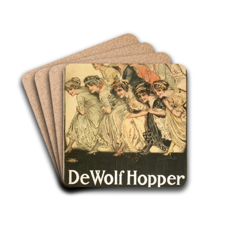 De Wolf Hopper in A matinee idol by Otis Lithograph Co Drink Coasters - set of 4