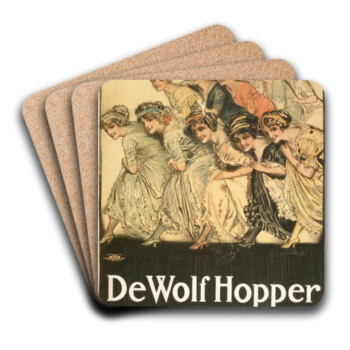 De Wolf Hopper in A matinee idol by Otis Lithograph Co Art Drink Coaster set