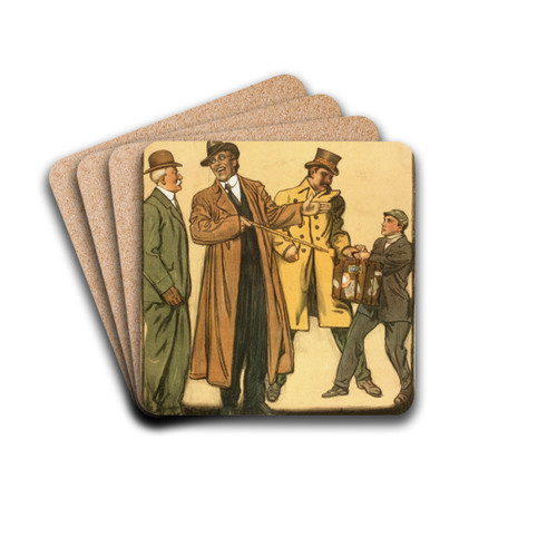 De Wolf Hopper in A matinee idol by Otis Lithograph Co Drink Coasters - set of 4
