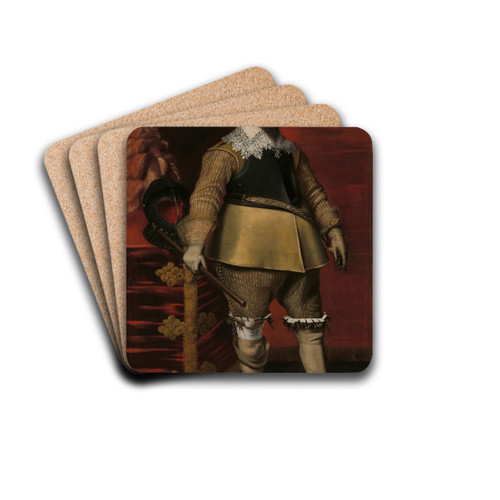Portrait of Ernst Casimir I, Count of Nassau-Dietz by Wybrand de Geest Drink Coasters - set of 4