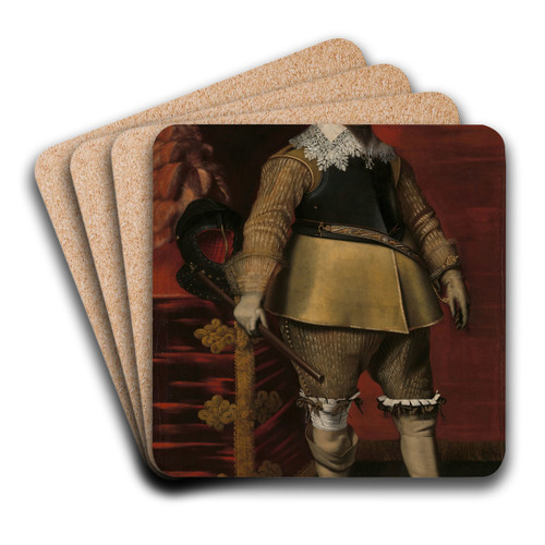 Portrait of Ernst Casimir I, Count of Nassau-Dietz by Wybrand de Geest Art Drink Coaster set