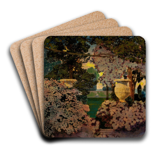 The Oaks by Maxfield Parrish Art Drink Coaster set
