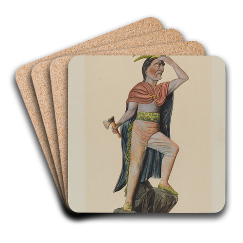 Cigar Store Indian by Einar Heiberg Art Drink Coaster set