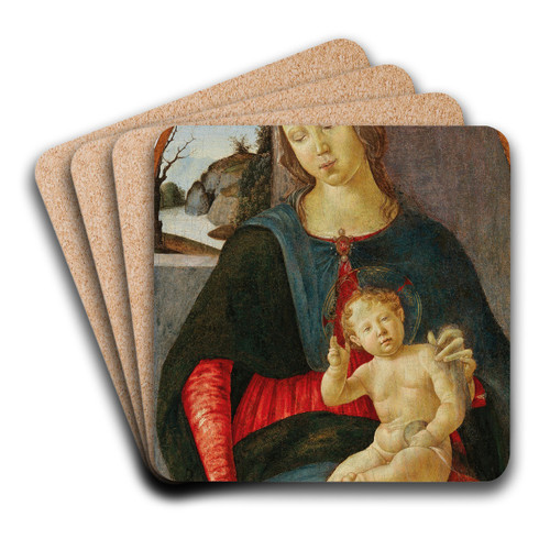 The Madonna and Child by Davide Ghirlandaio Art Drink Coaster set