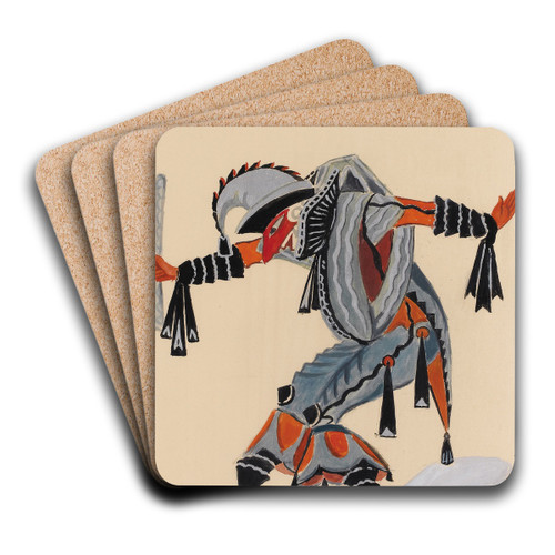 Jester by Sergey Yurievich Sudeikin Art Drink Coaster set