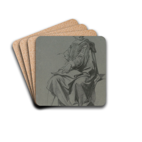 The Engraver Pieter de Jode I by Nicaise De Keyser Drink Coasters - set of 4 The Engraver Pieter de Jode I by Nicaise De Keyser Drink Coasters - set of 4