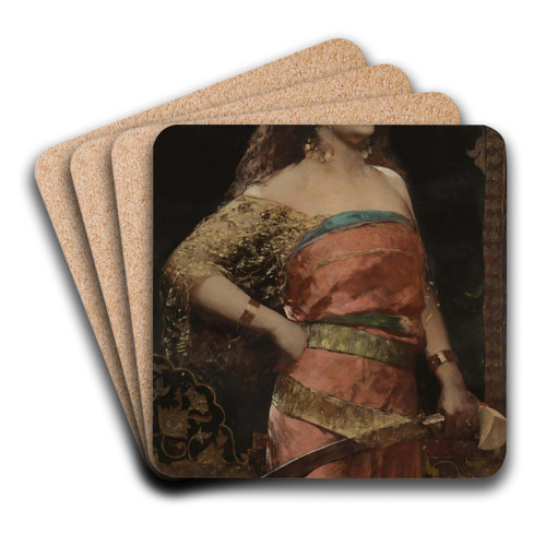 Judith by Jean-Joseph-Benjamin Constant Art Drink Coaster set
