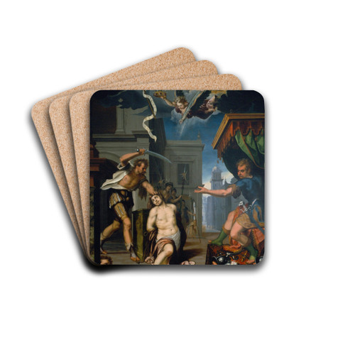 The Martyrdom of Saint Apronianus by Baltasar de Echave Orio Drink Coasters - set of 4